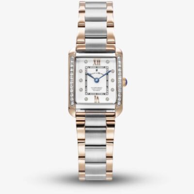Jacques du Manoir Ladies Emily White Dial Rose Gold Two Tone Bracelet Watch JWL05504