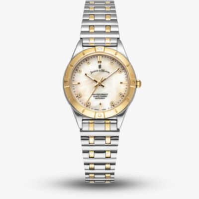 Jacques du Manoir Ladies Leonie Gold Mother Of Pearl Dial Bracelet Watch JWL05903