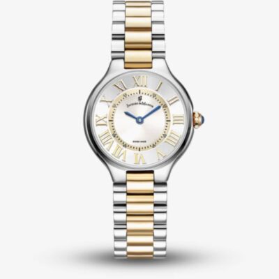 Jacques du Manoir Ladies Celine Silver Dial Two Tone Bracelet Watch JWL06002