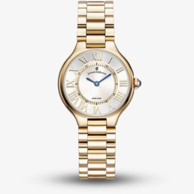Jacques du Manoir Ladies Celine Silver Dial Gold Tone Bracelet Watch JWL06004