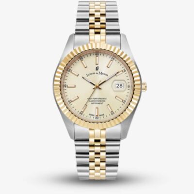 Jacques du Manoir Mens Inspiration Business Champagne Dial Two Tone Bracelet Watch JWN01704