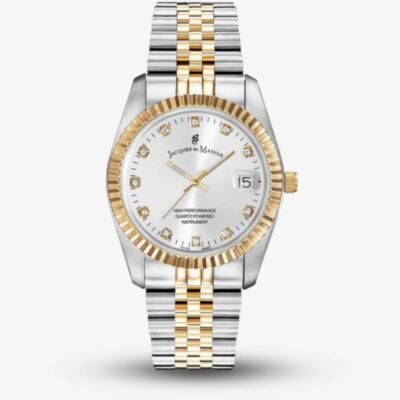 Jacques du Manoir Ladies Inspiration Elegance Silver Dial Two Tone Bracelet Watch NRO.07