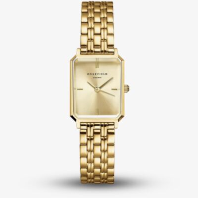 ROSEFIELD Ladies Octagon XS Champagne Dial Golden Bracelet Watch OCGSG-O82