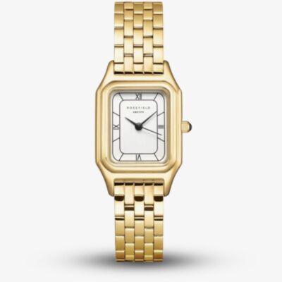 ROSEFIELD Ladies Ivy White Dial Golden Bracelet Watch OCWGSG-OC01
