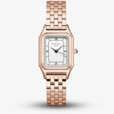ROSEFIELD Ladies Ivy White Dial Rose Gold Bracelet Watch OCWRSR-OC04