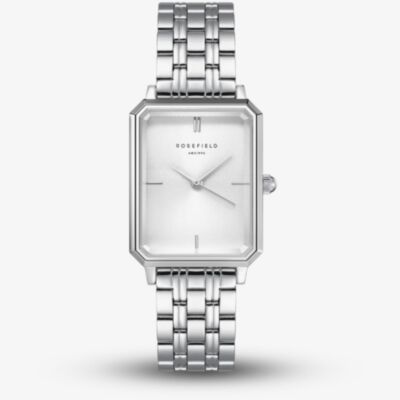 ROSEFIELD Ladies Octagon Silver Dial Bracelet Watch OCWSS-O41