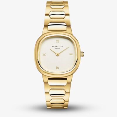 ROSEFIELD Ladies Gaia White Dial Golden Bracelet Watch ORCGSG-OR01