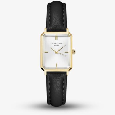ROSEFIELD Ladies Octagon XS White Dial Leather Strap Watch OWBLG-O84