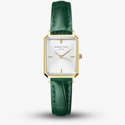 ROSEFIELD Ladies Octagon XS White Dial Leather Strap Watch OWGLG-O86