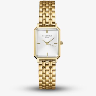 ROSEFIELD Ladies Octagon XS Silver Dial Golden Bracelet Watch OWGSG-O60