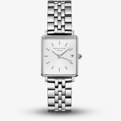ROSEFIELD Ladies Boxy XS White Dial Bracelet Watch QMWSS-Q020