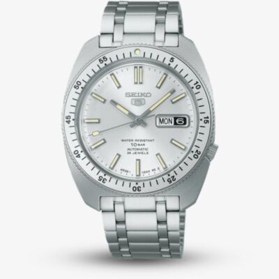 Seiko Mens Limited Edition Gene Kranz Recreation Silver Dial Watch SRPL91K1