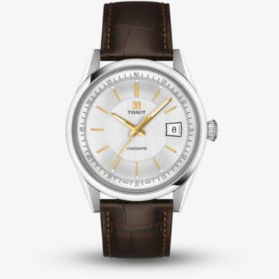 Tissot Mens Visodate Brown Leather Strap Watch T157.407.16.031.00