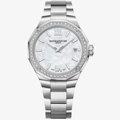 Ex-Display Baume & Mercier Ladies Riviera Diamond Set Mother-Of-Pearl Watch 10662