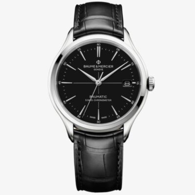 Ex-Display Baume & Mercier Mens Clifton Black Dial Watch 10692