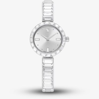 Swarovski Matrix Crystal Silver Tone Bangle Watch 5677487