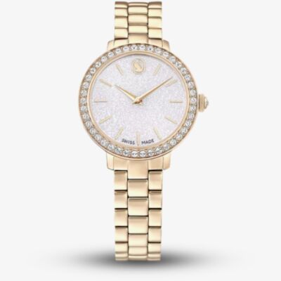 Swarovski Ladies Matrix Golden Silver Dial Bracelet Watch 5715026