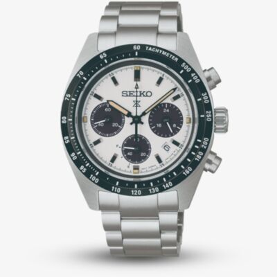 Seiko Mens Prospex Speedtimer Youngtimer Monochrome Bracelet Watch SSC961