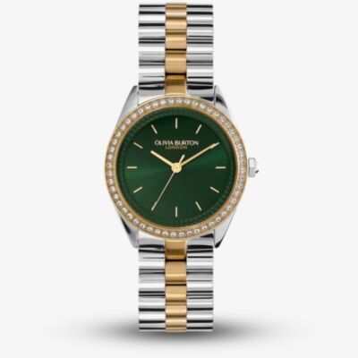 Olivia Burton Bejewelled Two Colour Green Watch 24000137