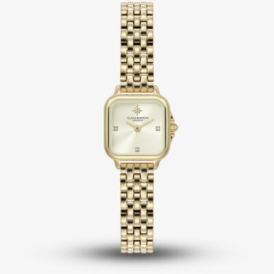 Olivia Burton Ladies Grosvenor Mini Ivory Dial Watch 24000257