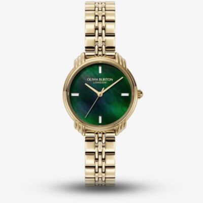 Olivia Burton Art Deco 2.0 Green Dial Watch 24000294