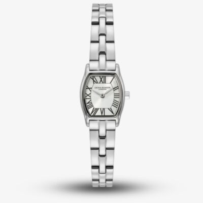 Olivia Burton Ladies Cambridge Silver Dial Stainless Steel Bracelet Watch 24000389