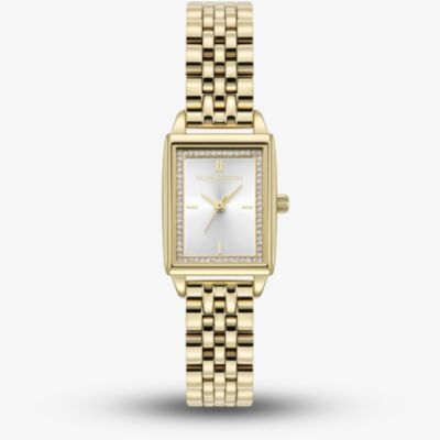 Olivia Burton Ladies Classic White Dial Gold Plated Stainless Steel Bracelet Watch 24000013