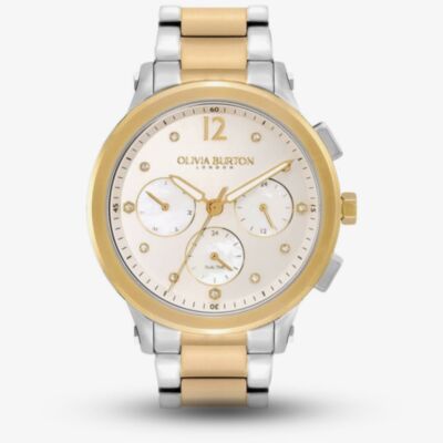 Olivia Burton Ladies Sport Luxe Multi-Function Metallic White & Two Tone Watch 24000053