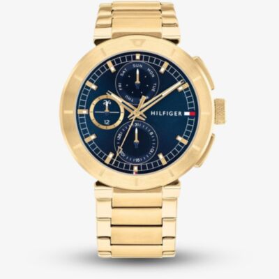 Tommy Hilfiger Mens Lorenzo Gold Chronograph Watch 1792118