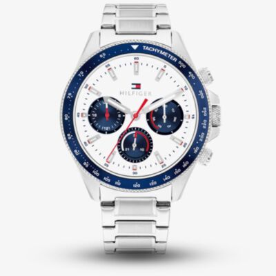 Tommy Hilfiger Mens Clark White Dial Bracelet Watch 1792238