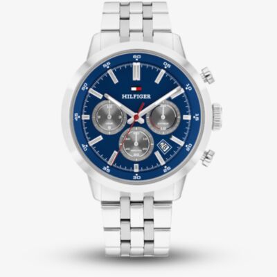 Tommy Hilfiger Mens Kent Chronograph Blue Bracelet Watch 1710753