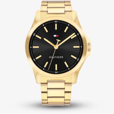 Tommy Hilfiger Mens Gold Plated Bracelet Watch 1792241