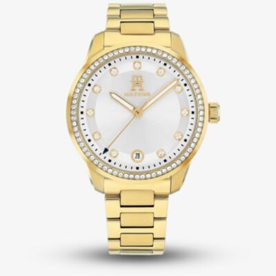 Tommy Hilfiger Ladies TH85 Gold Stone Set Watch 1782758