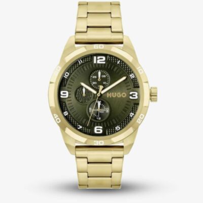 HUGO #Grip Gold Plated Chronograph Watch 1530277