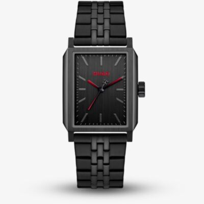 HUGO Mens #Steeze Rectangle Black Dial Bracelet Watch 1530483