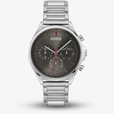 HUGO Mens #Smash Black Dial Bracelet Watch 1530411