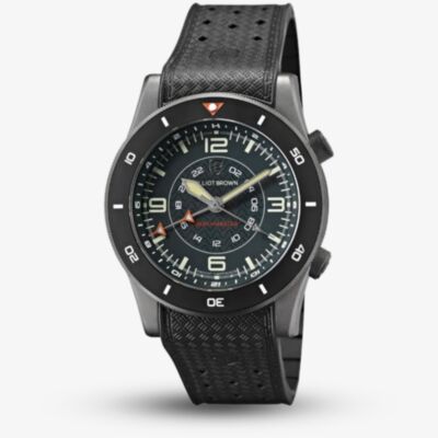 Elliot Brown Beachmaster Nivo Black Rubber GMT Watch 0H0-623-R51G