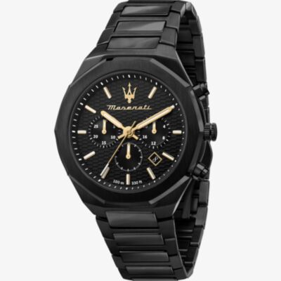 Maserati Mens Stile Black Chronograph Watch R8873642005