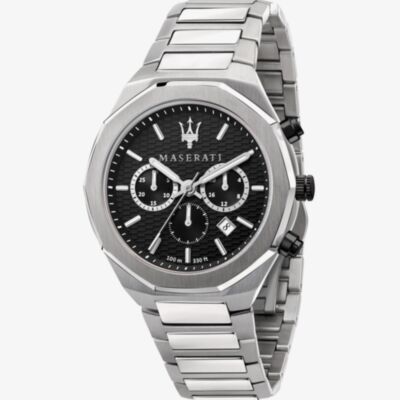 Maserati Mens Stile Black Dial Chronograph Watch R8873642004