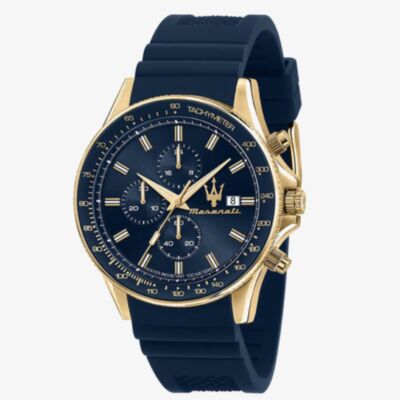 Maserati Mens Sfida Blue Watch R8871640004