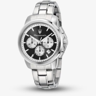 Maserati Mens Successo Chronograph Black Dial Bracelet Watch R8873621052