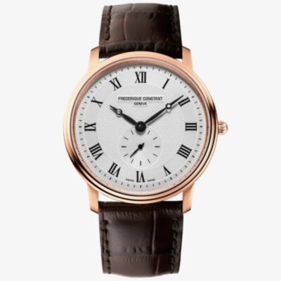 Frederique Constant Mens Slimline Rose Gold Plated Watch FC-235M4S4
