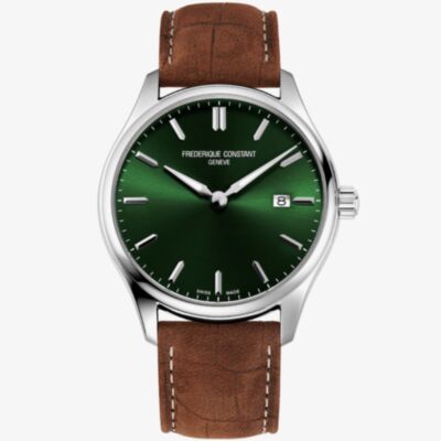 Frederique Constant Mens Classic Green Dial Watch FC-240GRS5B6