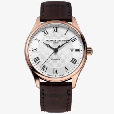 Frederique Constant Mens Classic Rose Gold Plated Watch FC-303MC5B4