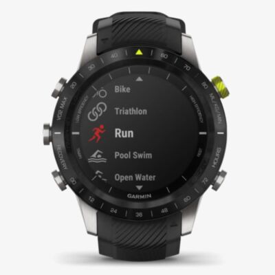 Garmin Mens Marq Athlete Titanium Black Rubber Strap Watch 010-02006-16 
