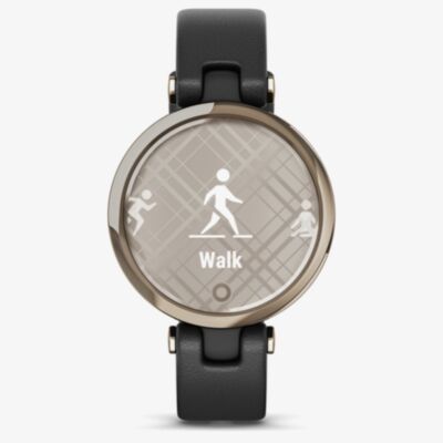 Garmin Ladies Lily Gold Plated Black Smartwatch 010-02384-B1 