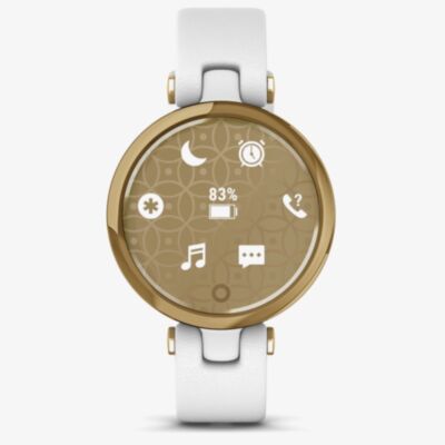 Garmin Ladies Lily Gold Plated White Smartwatch 010-02384-B3 