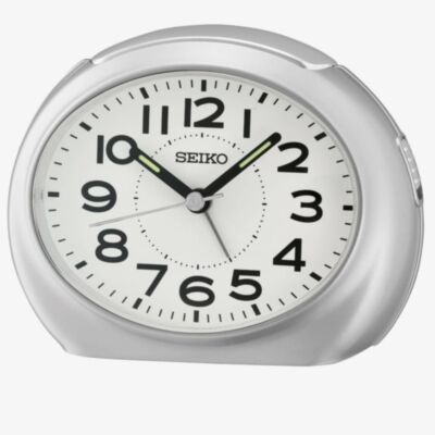 Seiko Clocks White Analogue Clock QHE193S