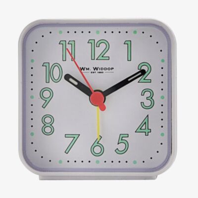  Hometime Standard White Square Alarm Clock 5154W