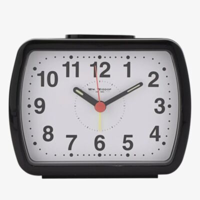  Hometime Black Oblong Alarm Clock 5184B
